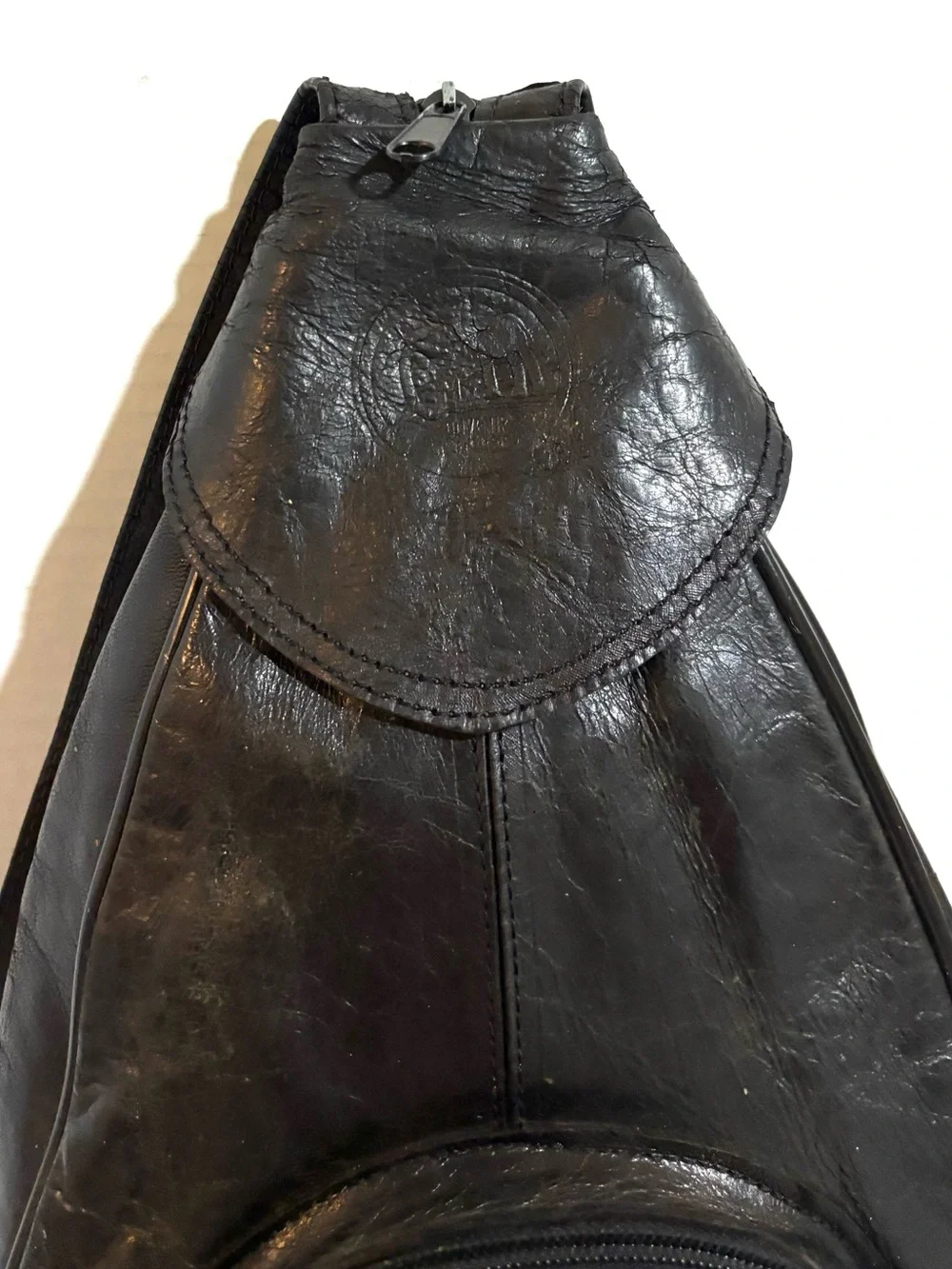 Vintage Black Leather backpack Bag